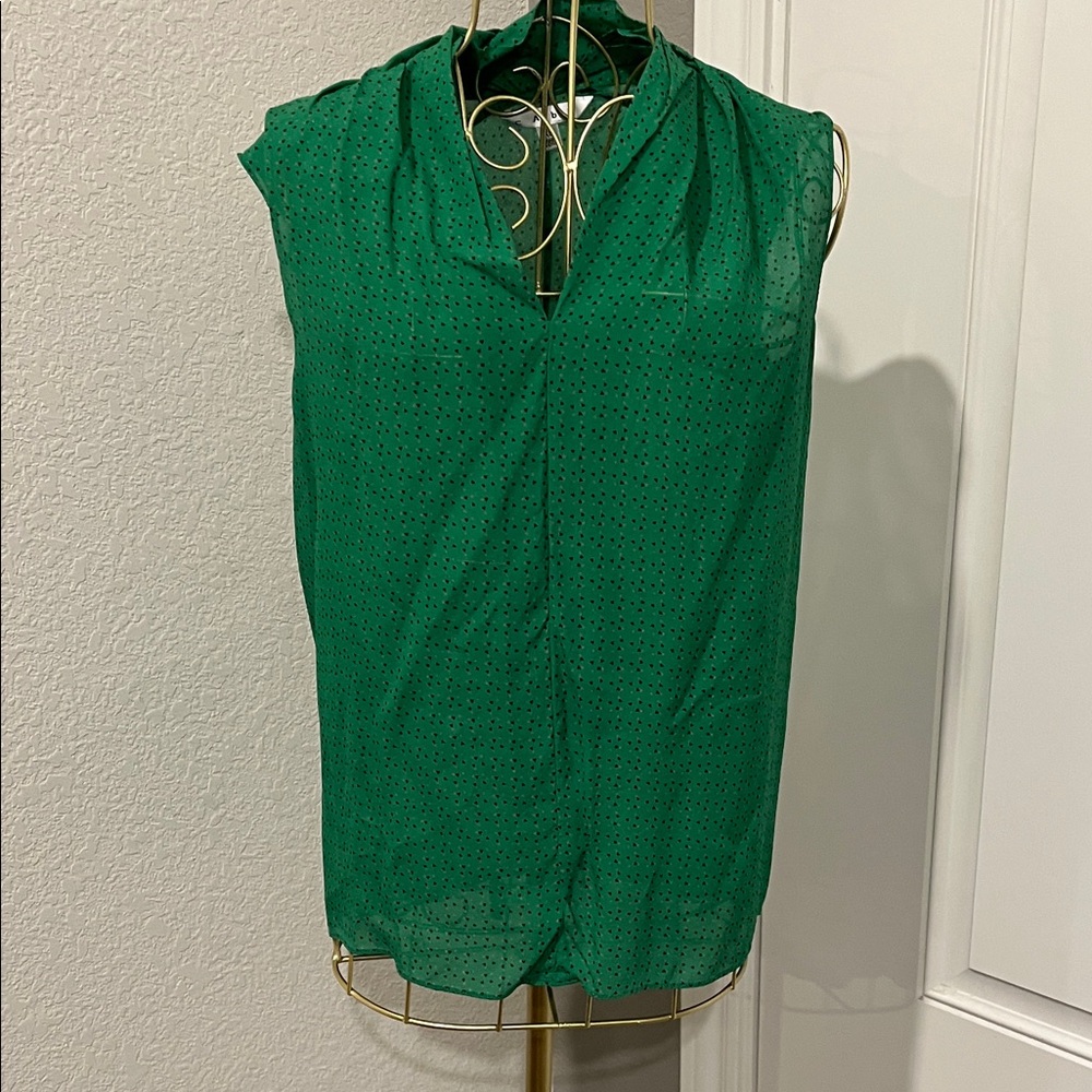 CAbi Vibrant Green Sleeveless Blouse